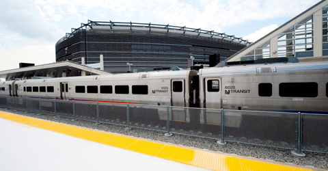 NJ Transit train to metlife Stadium