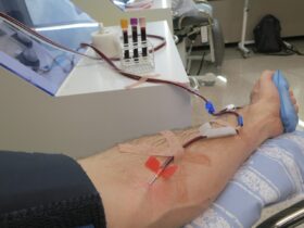 Donating platelets blood donation