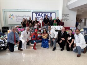 Hackensack university medical center, toys, christmas in July