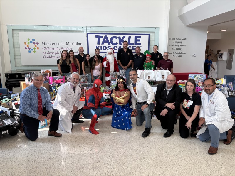 Hackensack university medical center, toys, christmas in July